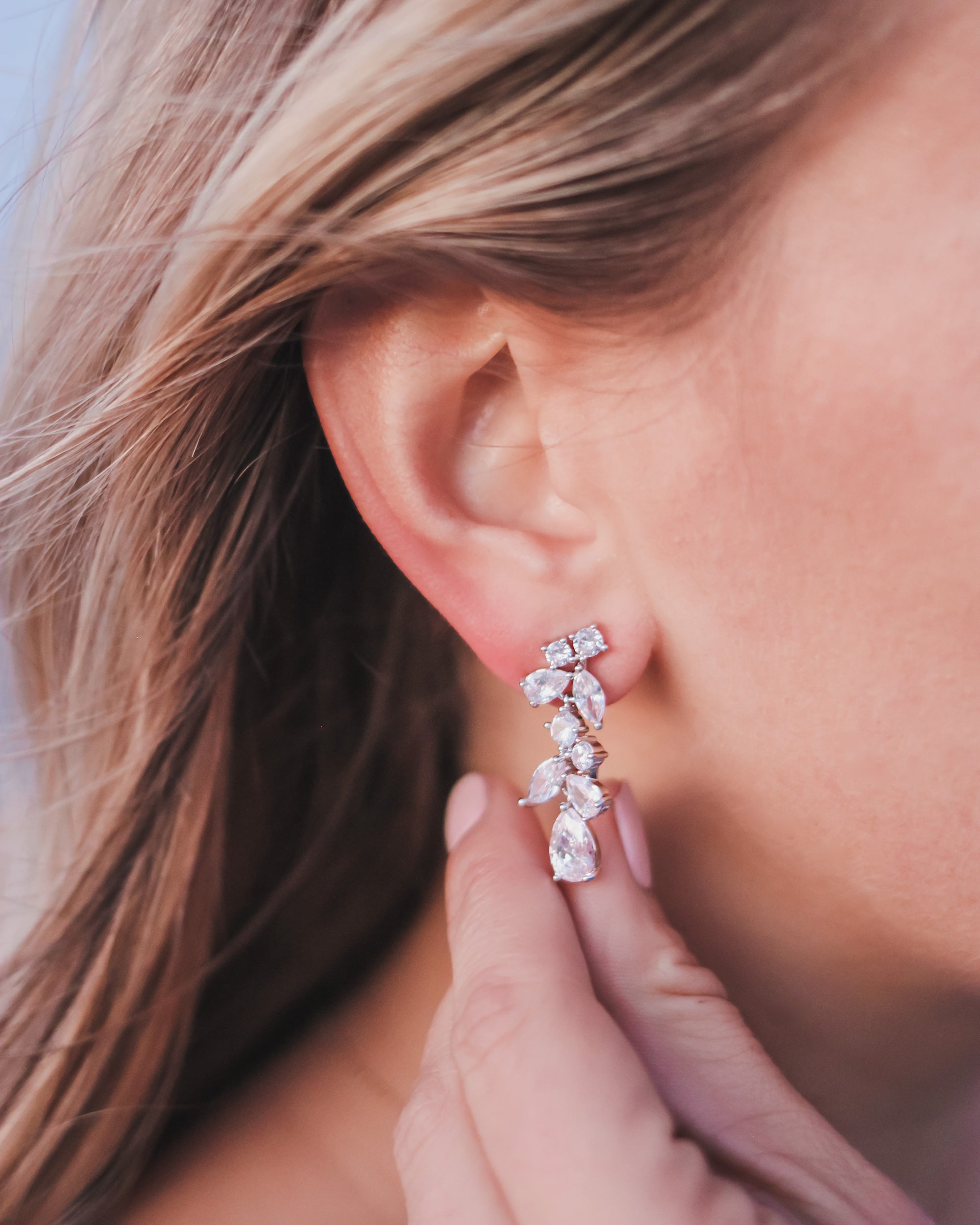 CZ Wedding Earrings