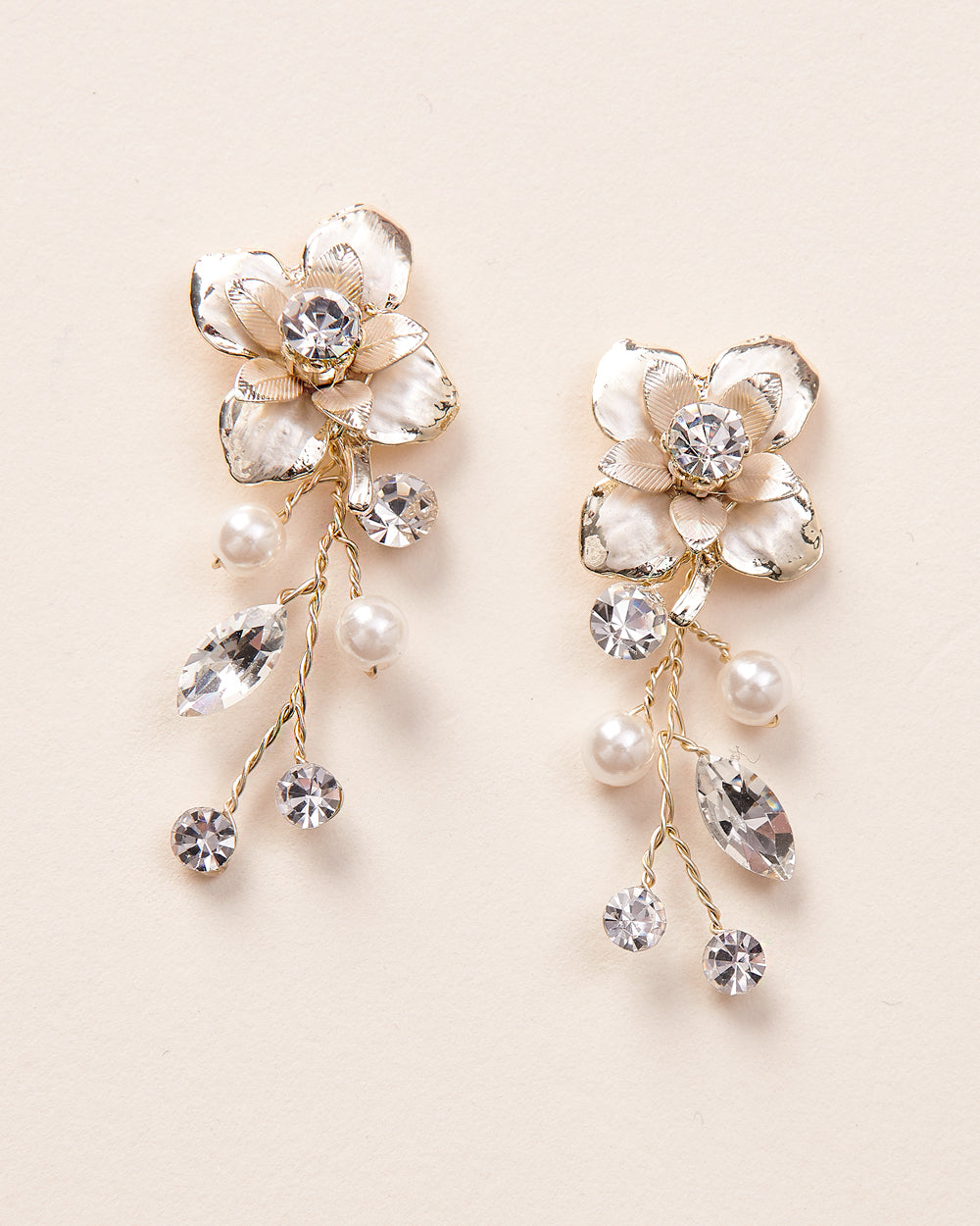 Gold Floral Earrings