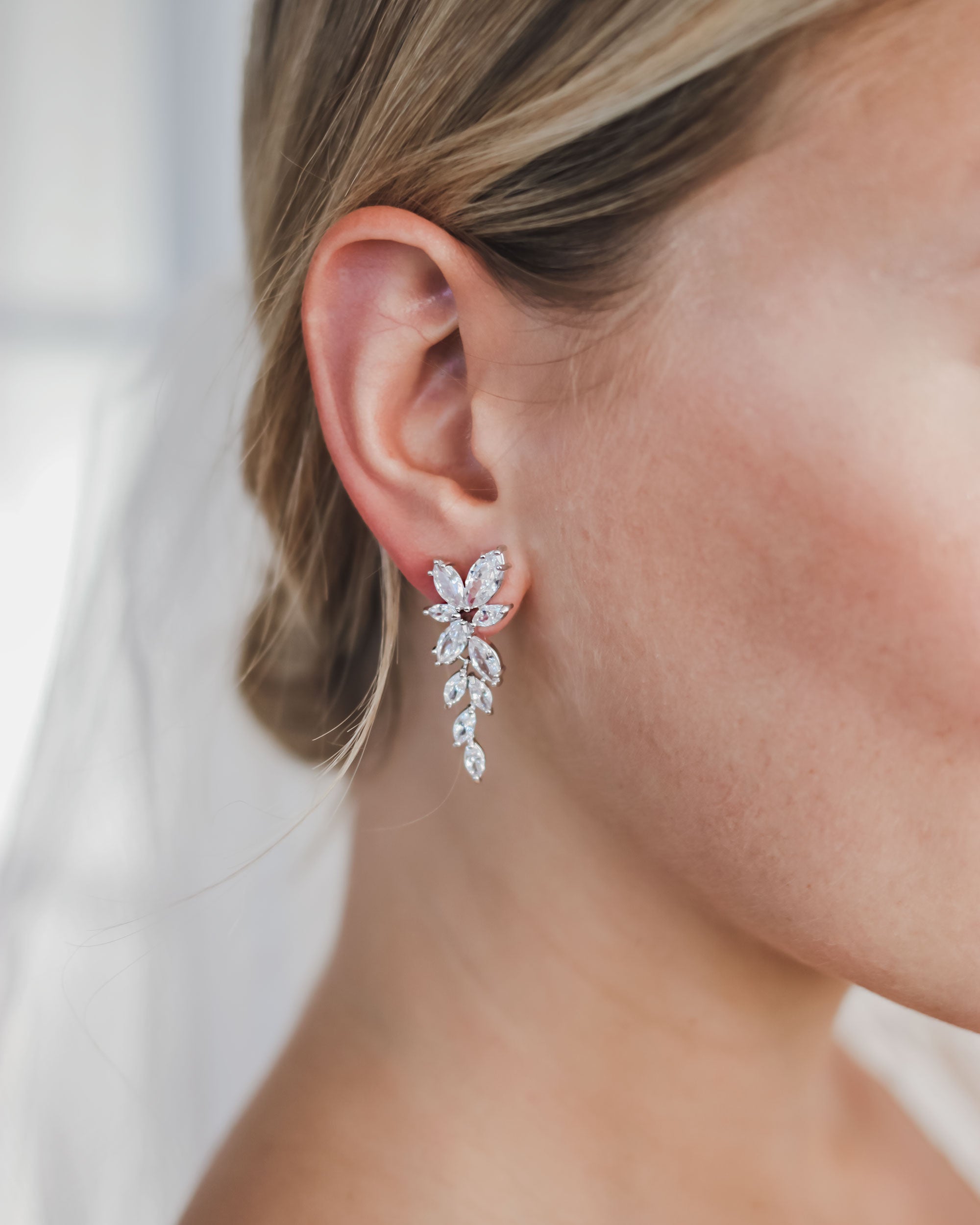 CZ Wedding Earrings