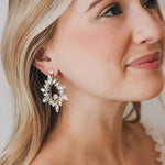 Gold Statement Wedding Day Earrings