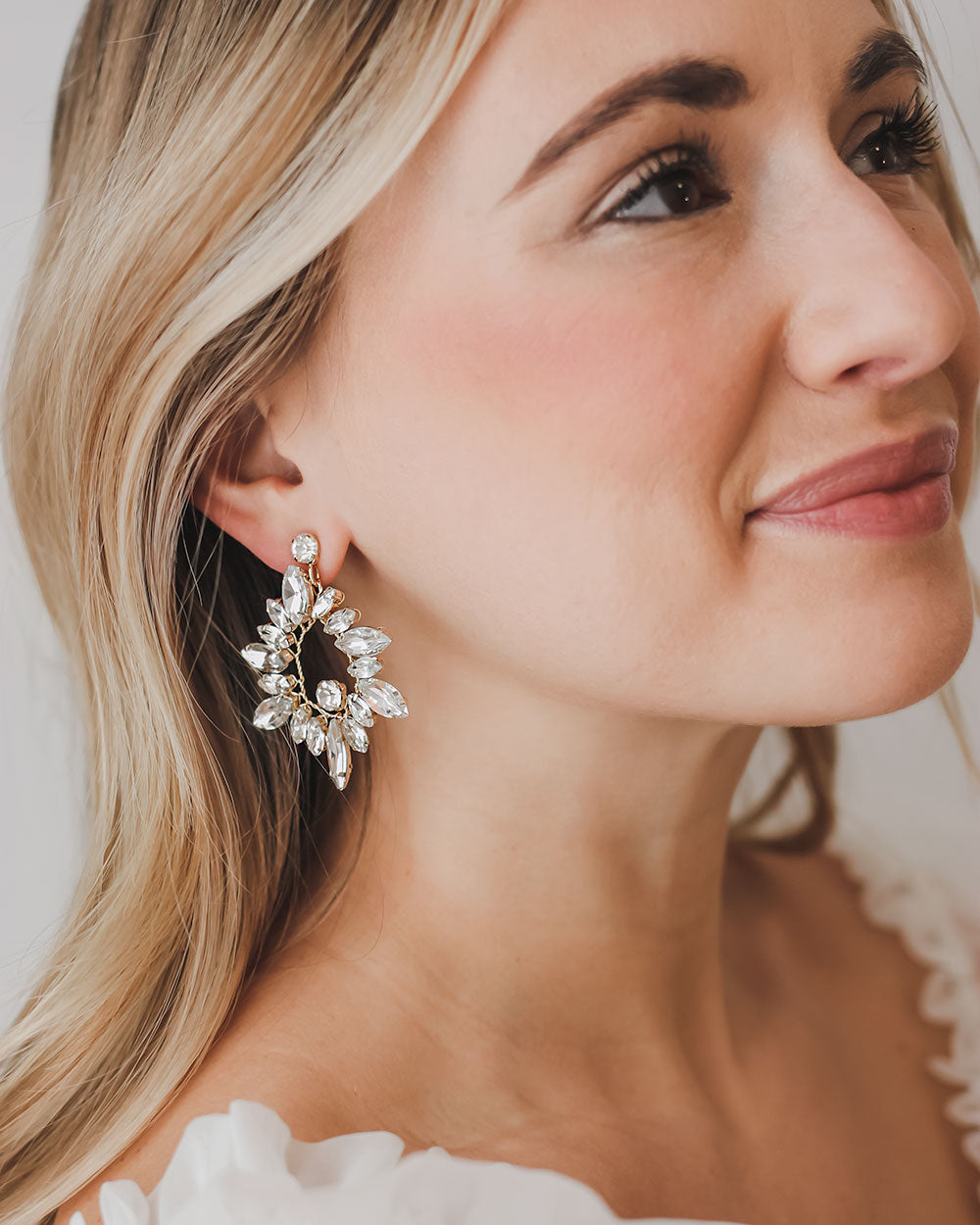 Gold Statement Wedding Day Earrings