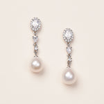 Pearl Dangle Wedding Earrings