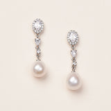 Pearl Dangle Wedding Earrings
