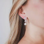 Wedding Dangle Earrings Pearl 