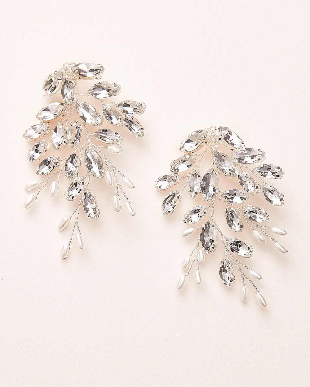 Statement Earrings Crystals Pearls