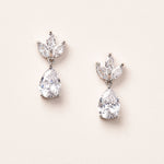 Cubic Zirconia Bridal Drop Earrings