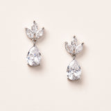 Cubic Zirconia Bridal Drop Earrings