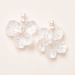 Floral Freshwater Pearl Bridal Earrings 