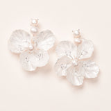 Floral Freshwater Pearl Bridal Earrings 