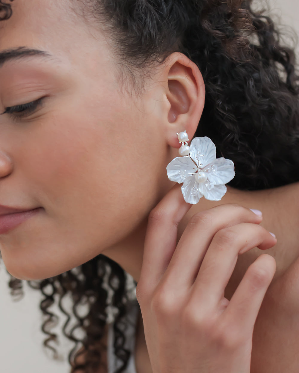 Crystal Floral Bridal Earrings