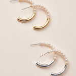 Pearl Hoop Earrings