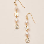 Pearl Dangle Earrings Gold