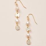 Pearl Dangle Earrings Gold
