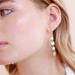 Gold Dangle Earrings Pearl