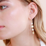 Gold Dangle Earrings Pearl