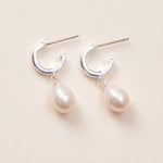Pearl Huggie Earrings