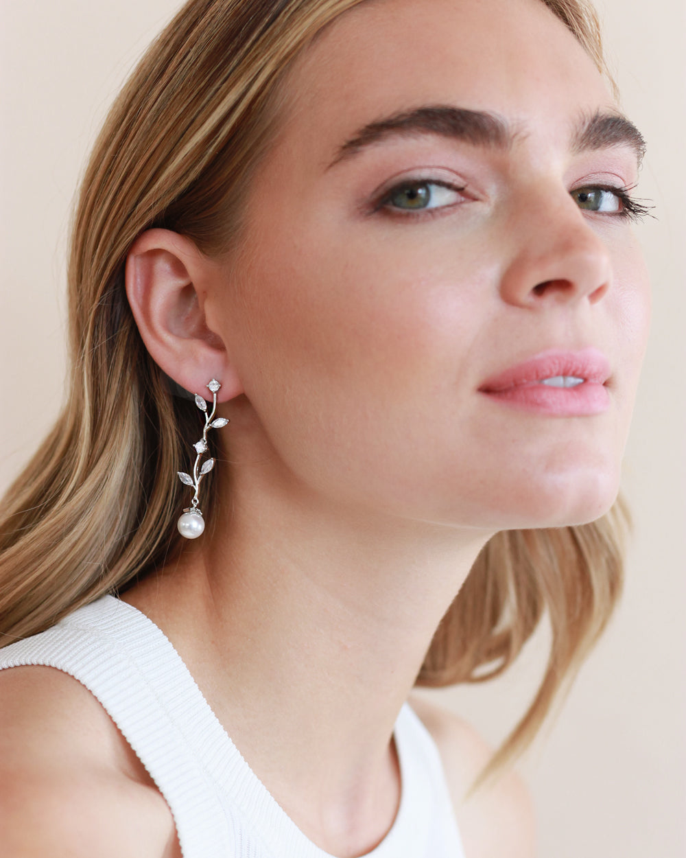 Dareth Colburn Natalie Pearl Drop Earrings