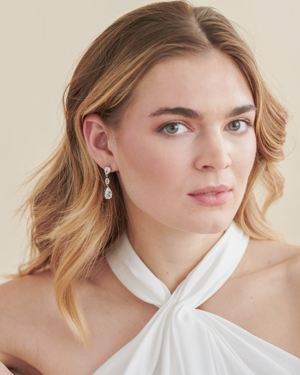 Bridal CZ Dangle Earrings