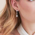 Miley CZ Silver Dangle Earrings