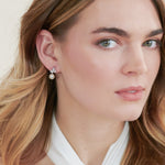CZ Pearl Drop Earrings
