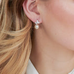 CZ Pearl Stud Earrings