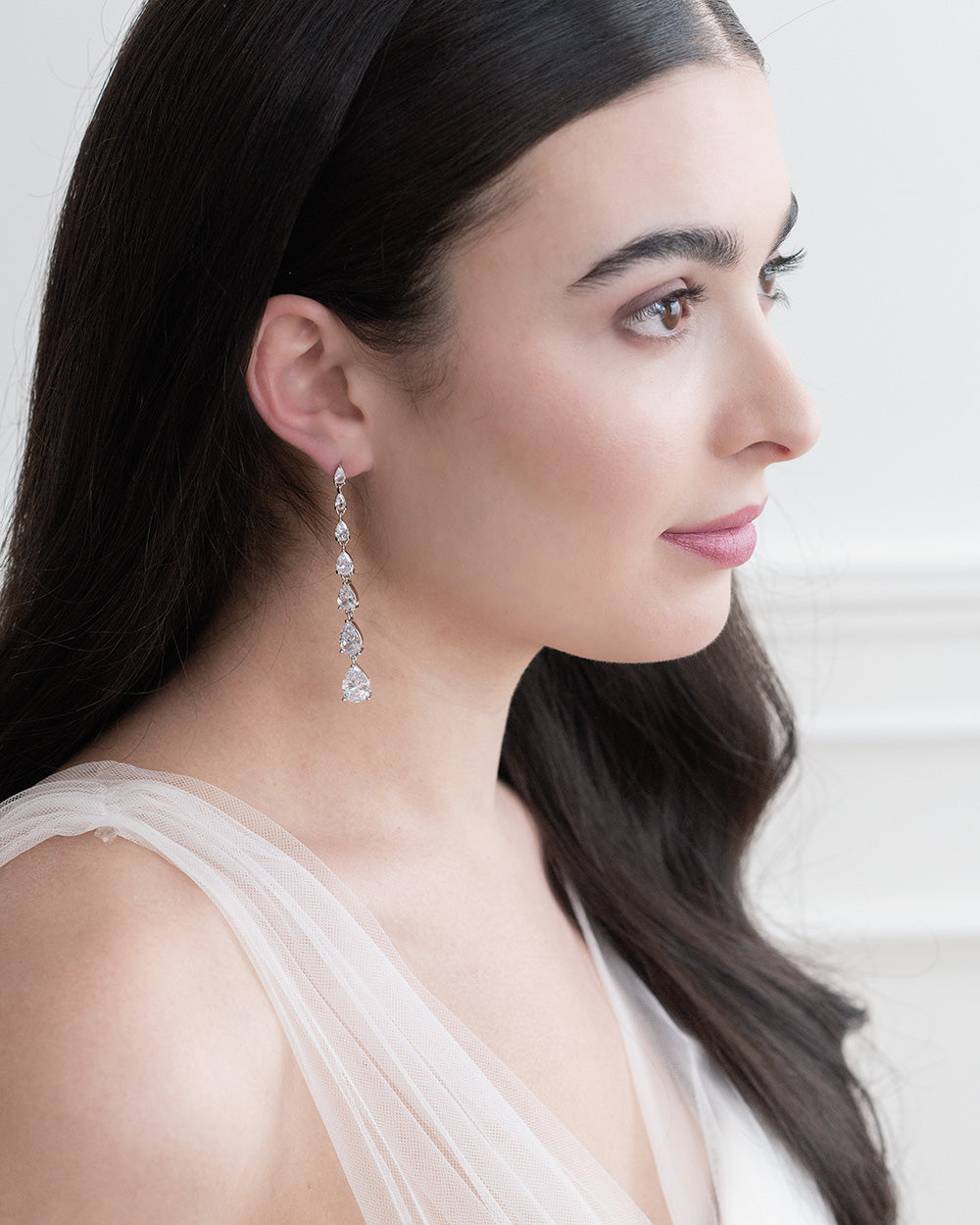 Long Dangle Earrings for Wedding