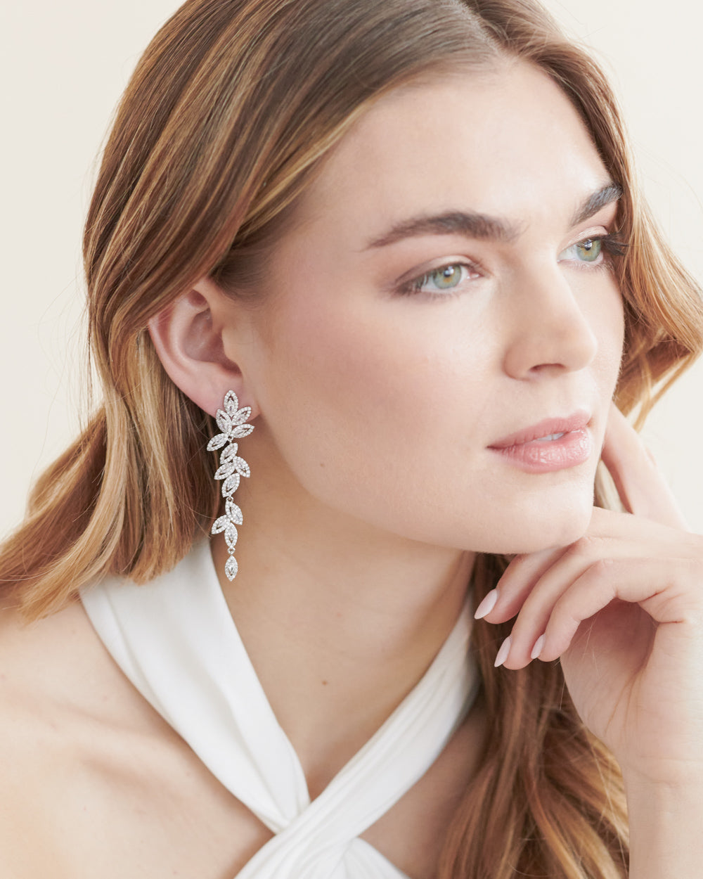 CZ Dangle Statement Earrings