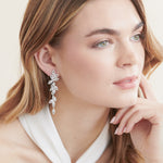 CZ Dangle Statement Earrings
