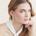 Silver CZ Statement Earrings