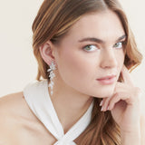 Silver CZ Statement Earrings