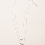 Silver two layer necklace