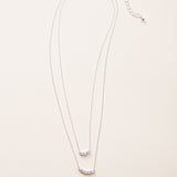 Silver two layer necklace