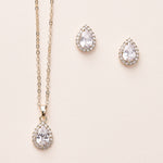 Gold CZ Bridesmaid Pendant