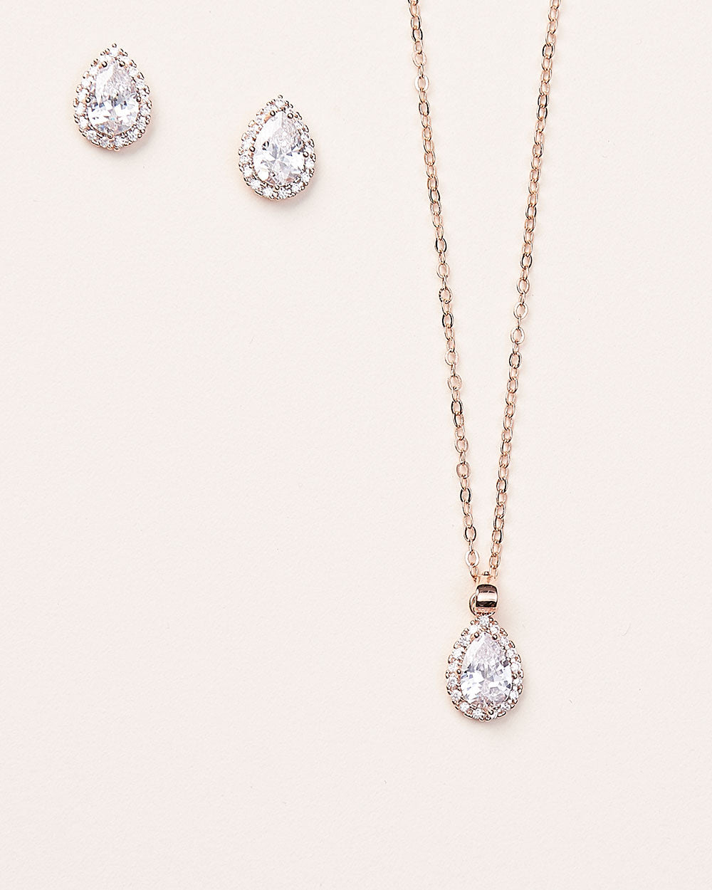 Rose Gold Bridesmaid Jewelry Set