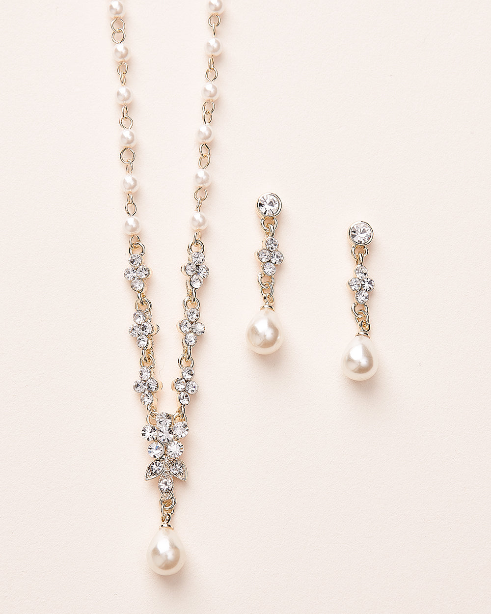 Gold Bridal Pearl Jewelry Set