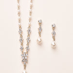 Gold Bridal Pearl Jewelry Set