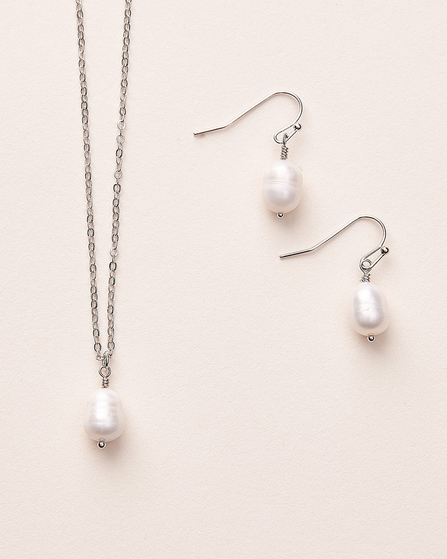 Simple Pearl Drop Jewelry Set - Shop Wedding Jewelry | Dareth Colburn