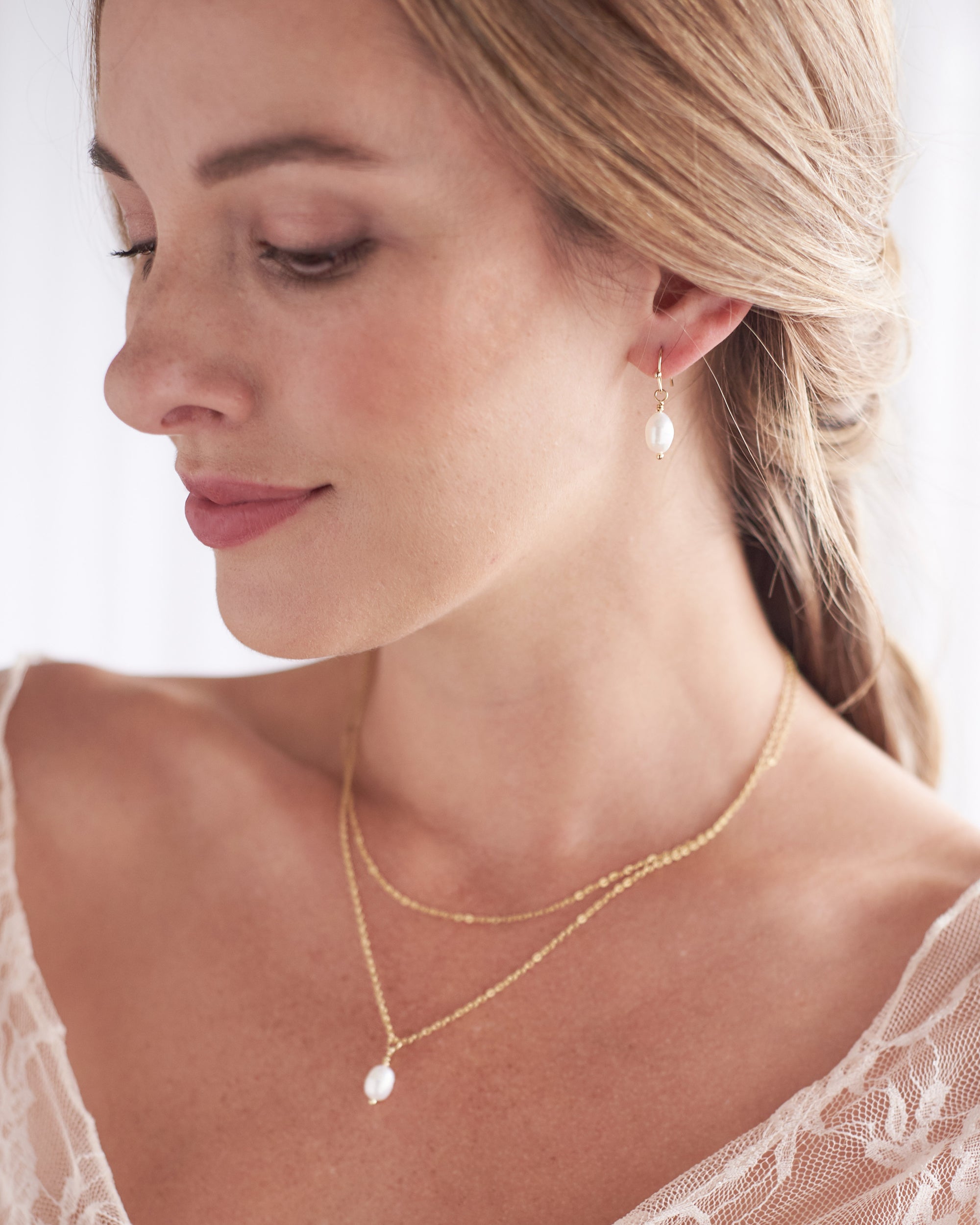 Bridesmaid Pearl Necklace 