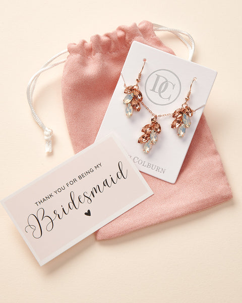 BLUSH WEDDING EARRINGS | Rebekajewelry