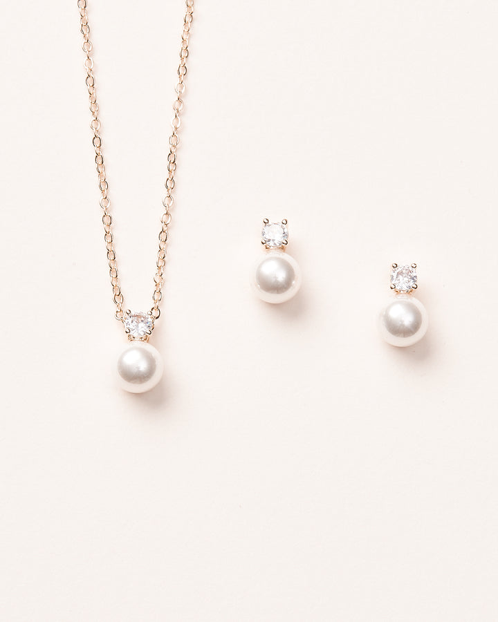 pearl cz bridal party accessories