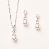 Pearl Pendant Bridal Jewelry Set 