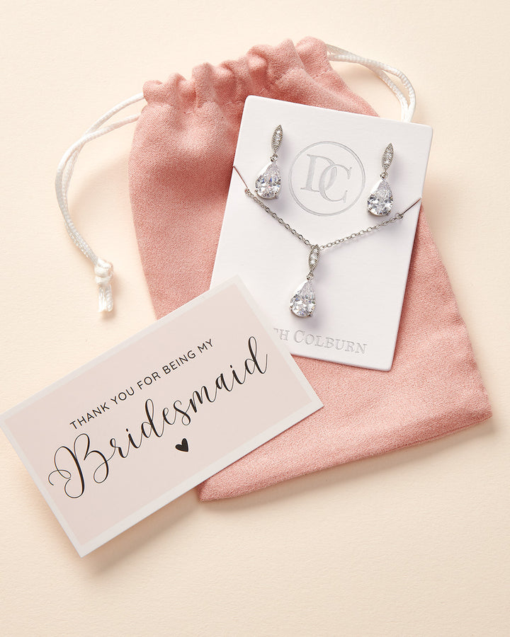 Callie Bridesmaid Gift Set w/ Clip Earrings