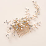 Bridal Comb Gold Pearls