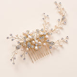 Bridal Comb Gold Pearls