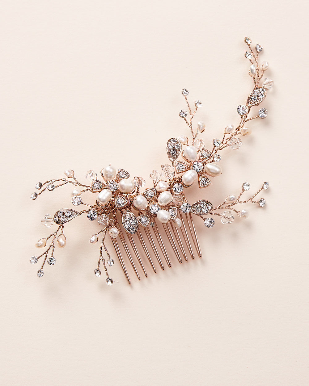 Rose Gold Wedding Comb