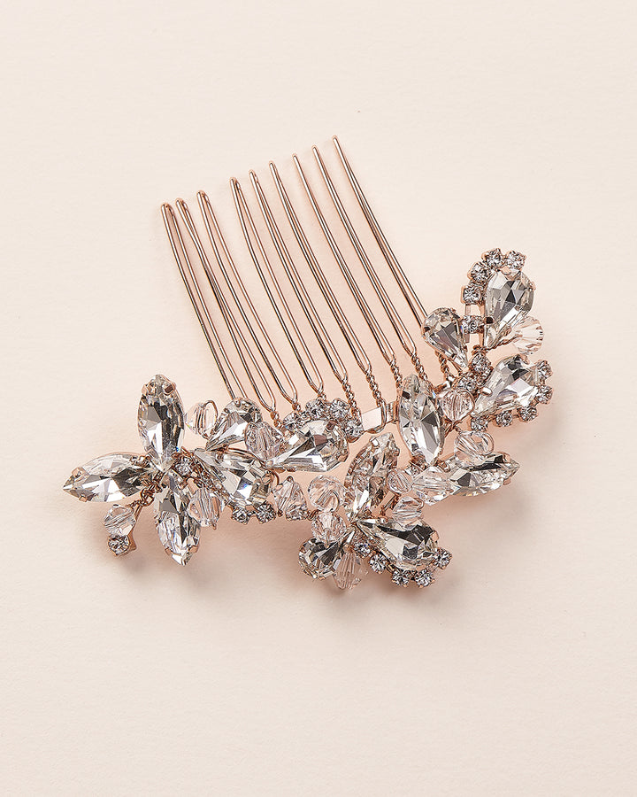 Rose Gold Comb for Wedding