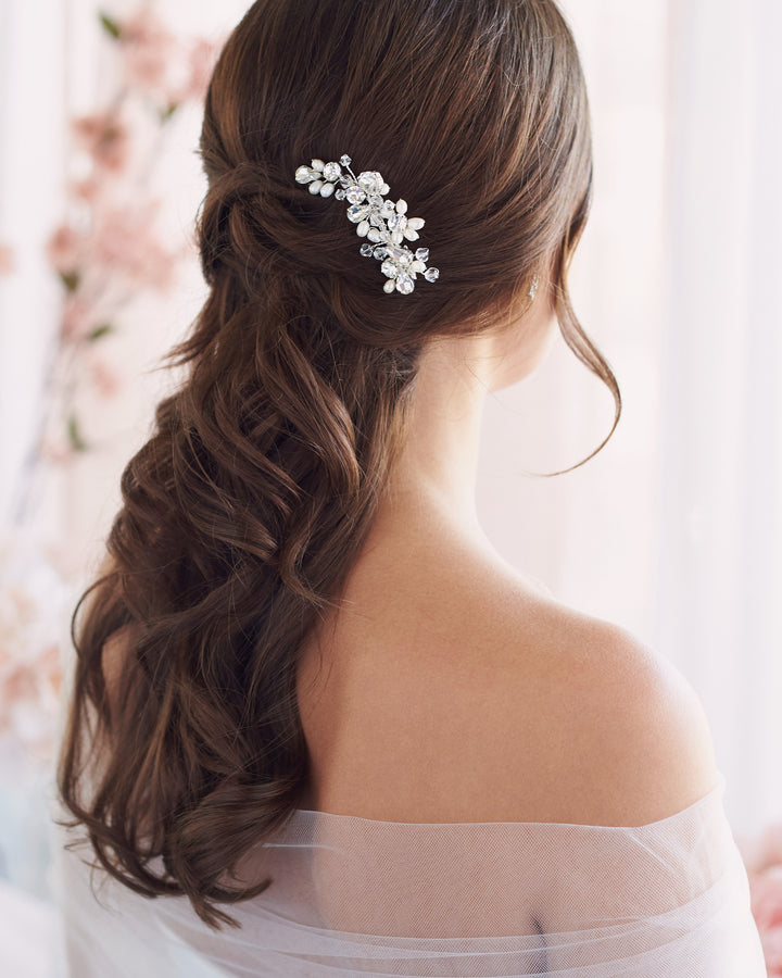 Pearl Crystal Hair Comb for Weddings