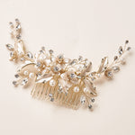 Gold Bridal Comb Pearls