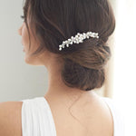 Crystal Gemstone and Pearl Bridal Comb