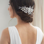 Silver Crystal Wedding Backpiece